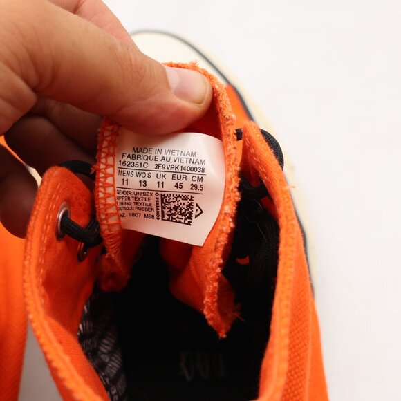 Converse Chuck Taylor Sneaker Gore-Tex Shoes Men's 11 Women's 13 Hi Top Orange - Picture 3 of 10